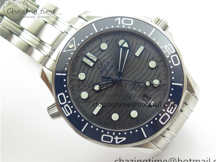 1225 Seamaster Diver 300M ORF 1:1 Best Edition Blue Ceramic Gray Dial on SS Bracelet A HighQuality 7867